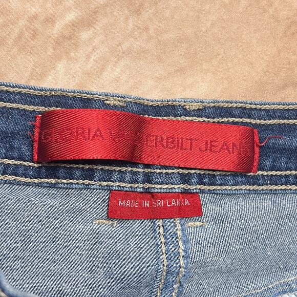 Vintage 90s Gloria Vanderbilt High Rise Jeans Swan Logo Boyfriend Blue Denim - Picture 3 of 9